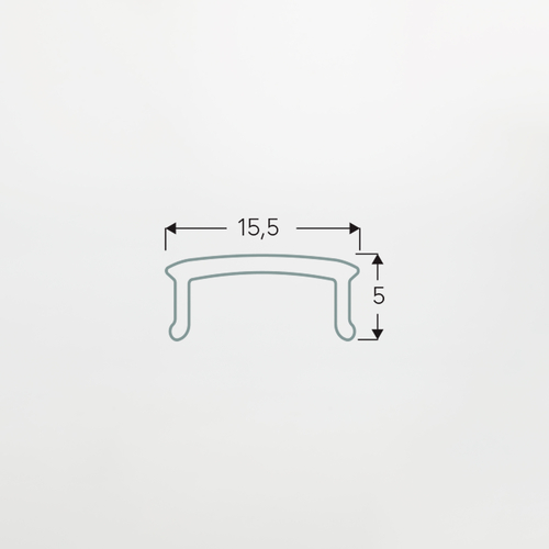 Diffusore L=2M · Trasparente · Per Profili PA.417