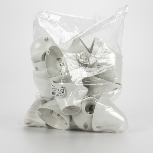 Portalampada a Muro · Attacco E27 · Orientato a 45° · Bianco