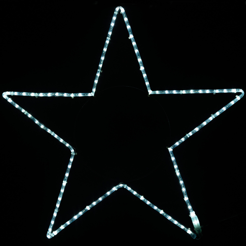 Figura Stella Luminosa · Tubo SUPERLEDflex® · Bianco Freddo · 80x80 cm