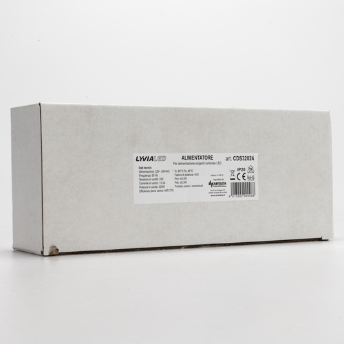 Alimentatore Compatto per Strisce LED · 24V · 320W · Per Interno IP20 · Classe II SELV
