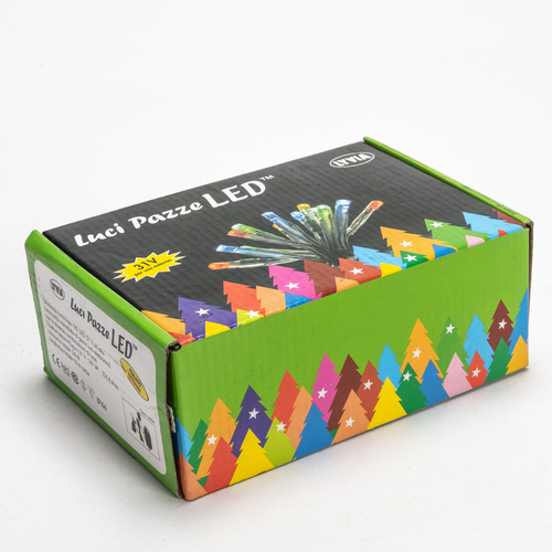 Luci di Natale · Luci Pazze LED · 120 LED Bianco Freddo · Interno e Esterno · Cavo Verde · 13 m