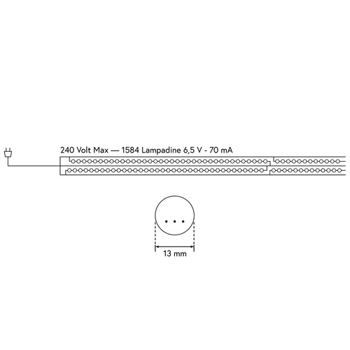 Tubo Luminoso a Filamento · 3 Fili Ø 13 mm · ROLLflex® · Da Esterno · Trasparente · Bobina 44 m