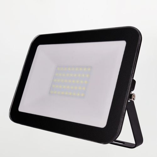 Proiettore LED 20W · Nero · Design Ultrasottile · Bianco Diurno 4.000° K · Schermo Tutto Vetro