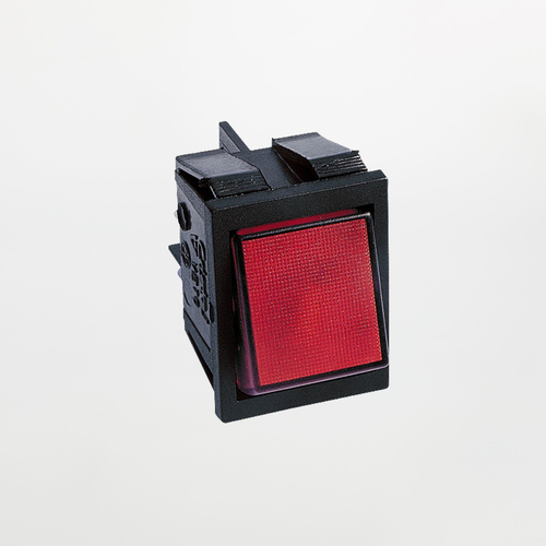 Interruttore Bipolare Luminoso Cristal · Rosso · 16A · Interruttore per Elettrodomestici