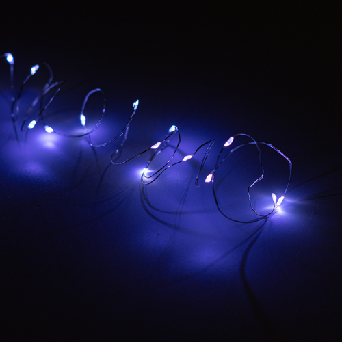 Stringa Luminosa LED · 20 Micro LED · Bianco Puro · Con Batteria Inclusa CR2032