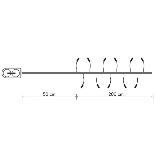 Stringa Luminosa LED · 20 Micro LED · Bianco Puro · Con Batteria Inclusa CR2032