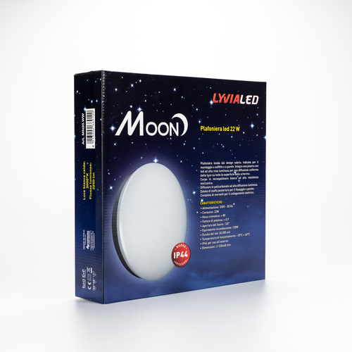 Plafoniera LED · 24W · Tonda · Bianco Caldo · 3000K · IP44