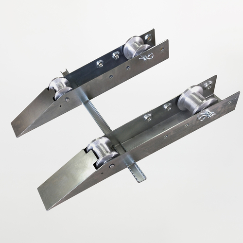 Coppia di Pattini di Srotolamento e Barra Distanziatrice · Per Rotazione Bobine