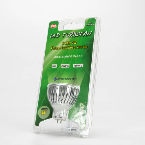 Lampadina LED · Faretto LED · Turbofan · 3 LED x 2W · Attacco GU10 · Bianco  Extra Caldo - Lampade led - Illuminazione