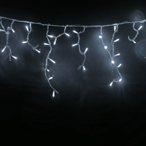 Luci di Natale · Mini Cascata LED · 120 LED · Bianco Puro · Per Esterno · L = 1,7 metri