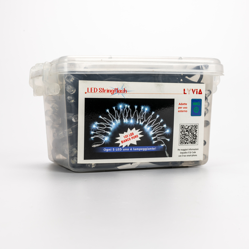 Luci di Natale · Stringa Luminosa 120 LED Bianco Puro · Lampeggiante · L = 12 metri