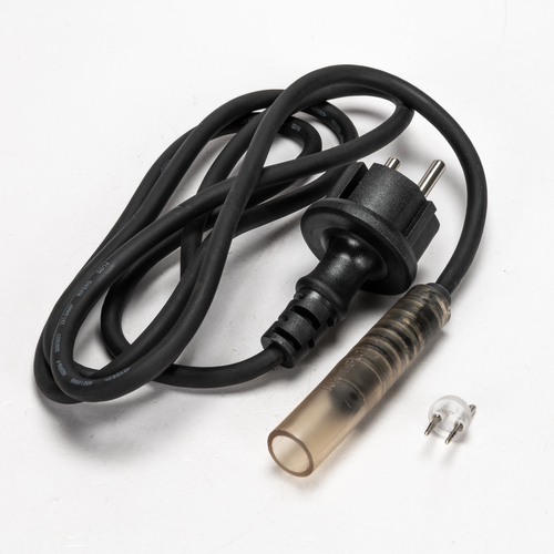 Cavo di Alimentazione in Gomma · Con Diodo 1A · Per Tubo LED Luminoso Ø 13 mm 2 vie