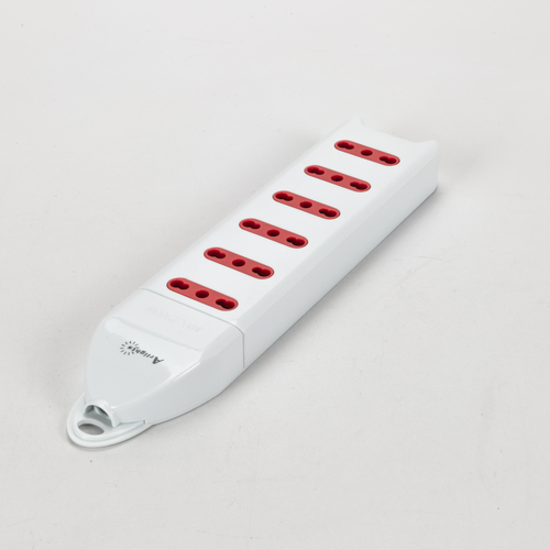 Multipresa Serie Fast · 6 Prese · Senza Cavo di Alimentazione · Colore Bianco