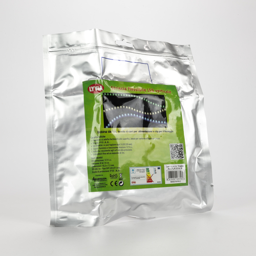 Striscia LED Flessibile Verticale &middot; In silicone &middot; Colore Bianco Freddo &middot; 12V &middot; Stagna IP65