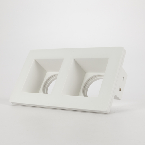 Incasso in Gesso per Controsoffitto · Doppio · Forma Rettangolare · Per Lampadine Ø 50mm