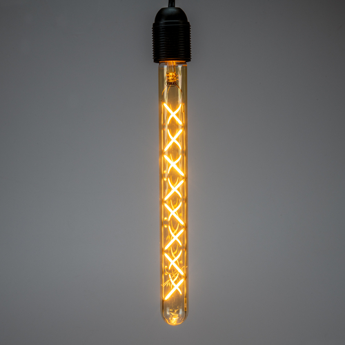 Lampadina LED filamento 8W · Effetto Vintage · E27 · Tubolare · Bianco Extra Caldo 2.200°K