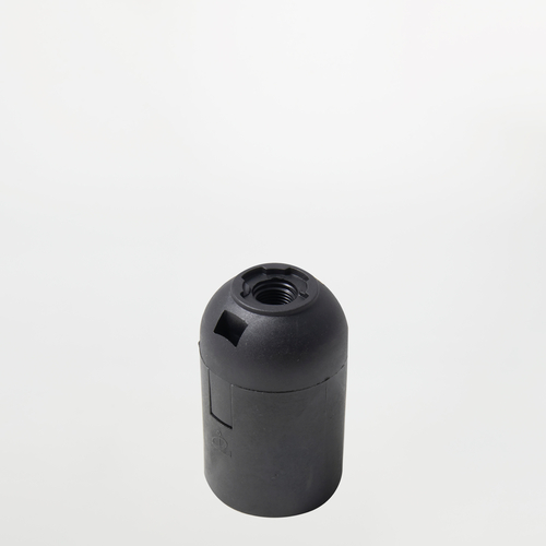 Portalampada Nero in termoplastico E27 liscio