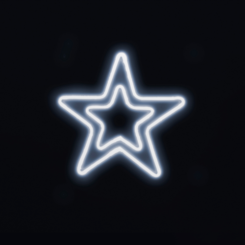 Doppia Stella Luminosa · Tubo LED IANUS Bifacciale · Bianco Freddo · 52,50x50,50 cm