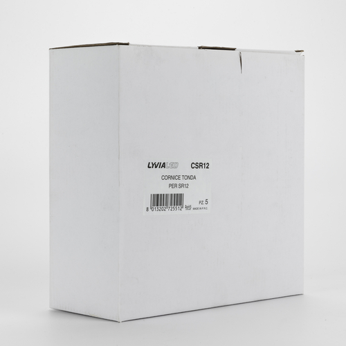 Cornice Rotonda · In Policarbonato · Colore Bianco · Per Pannello LED Ultrasottile 12W