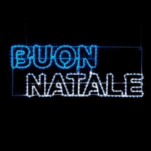 Decorazione Luminosa LED · Scritta Buon Natale · Decorazione Stradale · 120x45 cm