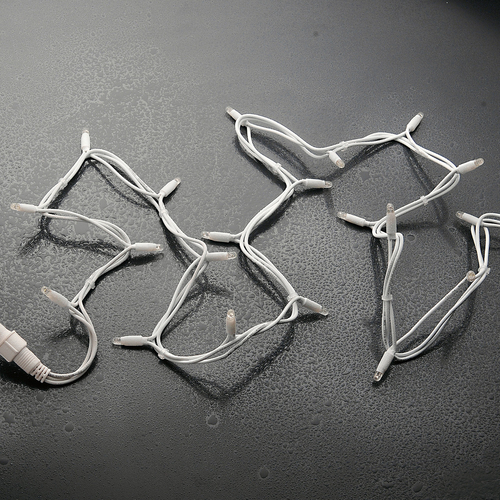 Luci di Natale · Stringa Luminosa 40 LED · Per Esterno · Bianco Puro · Cavo Bianco · Waterproof