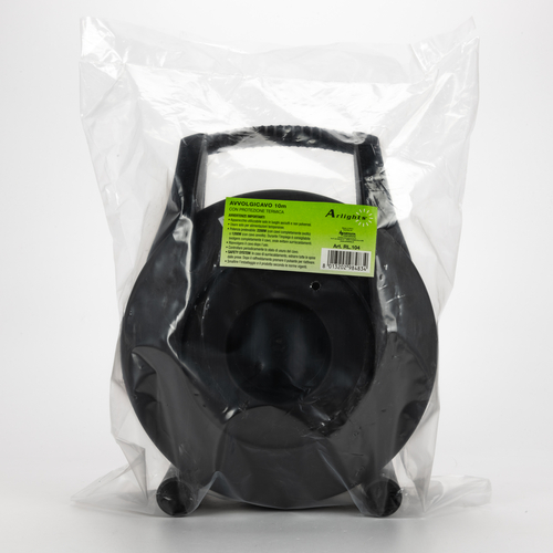 Avvolgicavo in ABS · 10 metri · Con Disgiuntore Termico a Riarmo Manuale · Potenza Max. 2200W