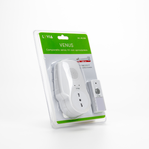 Campanello Senza Fili · Con Spina/Presa Passante · 16A · Portata 150 metri