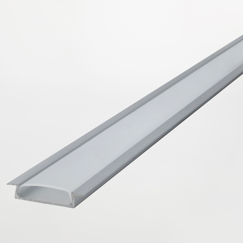 Profilo in Alluminio · Da incasso · Doppio · 2m · Sezione 30,8x6mm · Con diffusore satinato