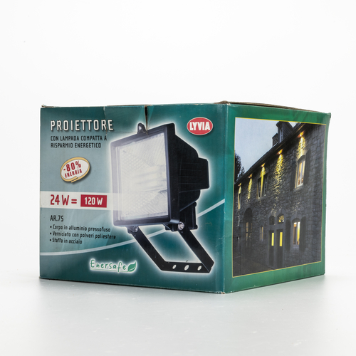 Proiettore · Con lampada compatta R7S a Risparmio Energetico · IP44 · 24W · 6500°K