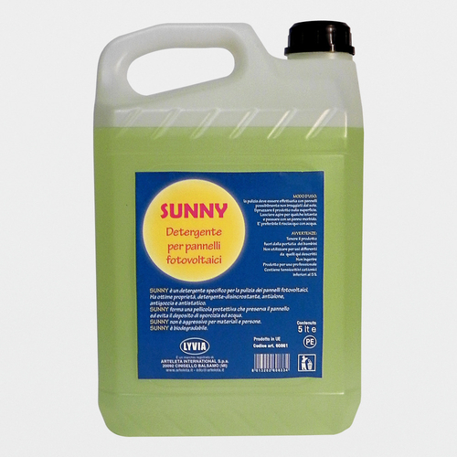 Detergente per Pannelli Fotovoltaici 5 l · Produce una Pellicola Protettiva Antistatica e Antipioggia · Atossico