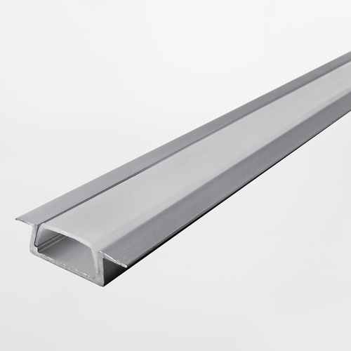 Profilo in Alluminio · Da incasso · 2m · Sezione 21x6mm · Con diffusore satinato
