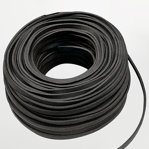 Cavo Piatto in Gomma · Bobina da 50 metri · Colore Nero