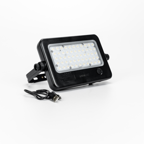 Proiettore LED Solare Bifacciale · Con Sensore Crepuscolare e Rilevatore di Presenza