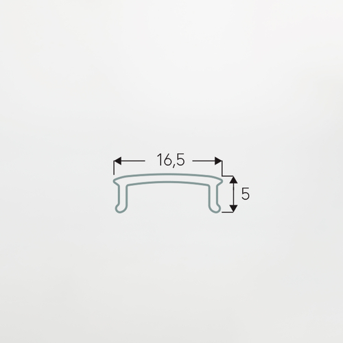 Diffusore L=2M · Trasparente · Per Profili PA.658