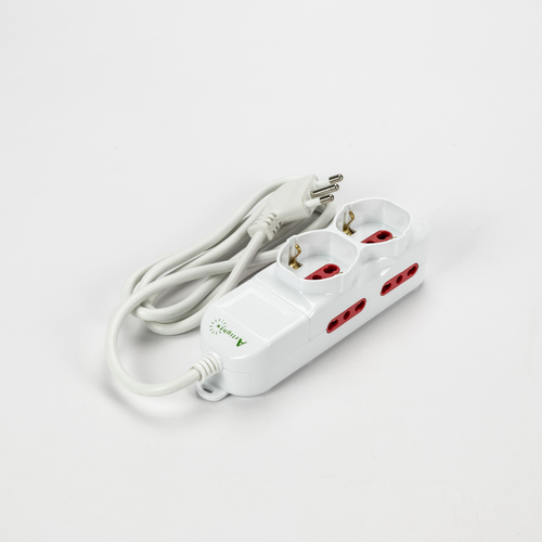 Multipresa Serie Premium · 6 Prese · Bianca