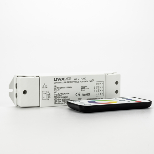 Controller per Strisce LED RGB 230V · Con Telecomando Touch-pad