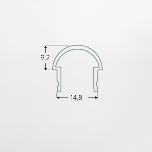 Diffusore Arrotondato · Satinato · 2m