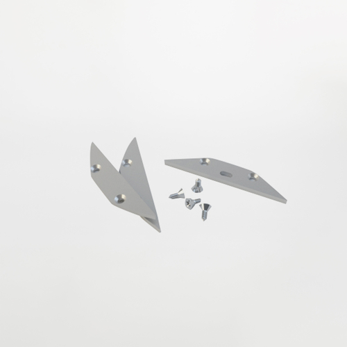 N.1 Tappo Forato + N.2 Tappi Ciechi · In Alluminio Anodizzato · Per Profilo Pavimento PA.452