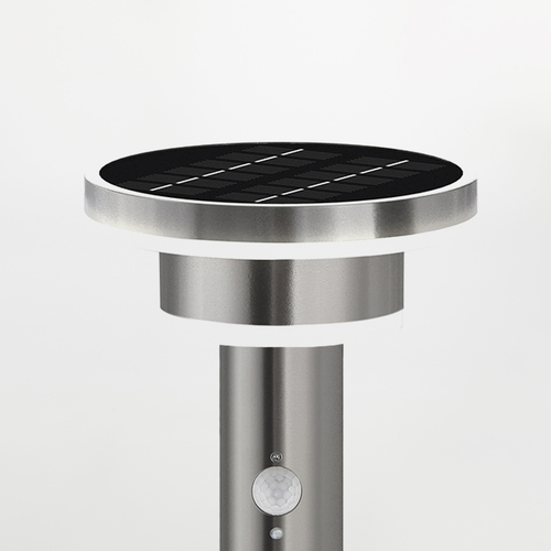 Lampione LED Solare da Giardino · H = 85 cm · In Acciaio INOX · Con Sensori Presenza e Crepuscolare
