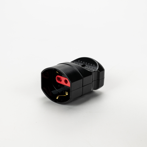 Presa universale · Presa Schuko + Bipasso · 16A · Colore Nero