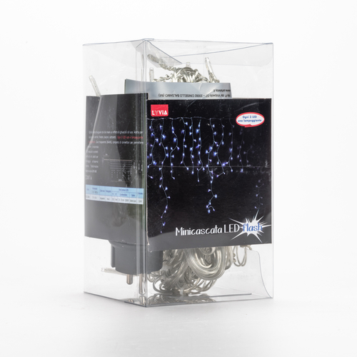 Luci di Natale · Mini Cascata LED · 120 LED · Lampeggiante · Bianco Puro · Per Esterno · L = 2 m
