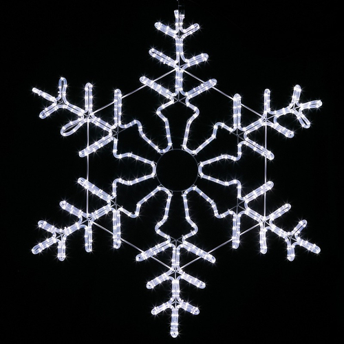 Fiocco di Neve Luminoso · Tubo Luminoso SUPERLEDflex® · Bianco Freddo · 120x120 cm