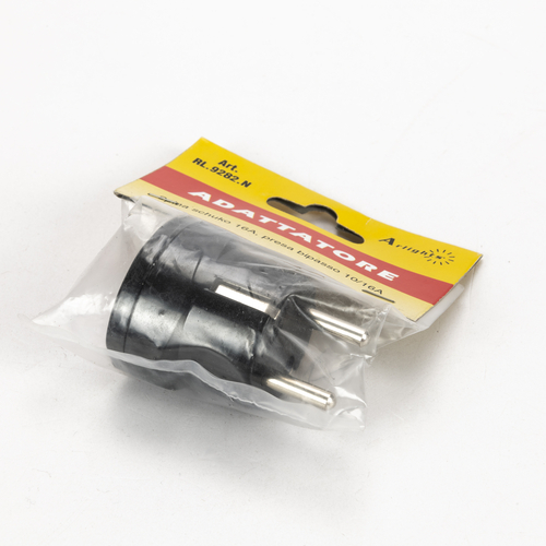 Adattatore Schuko · Spina Schuko 16A · Colore Nero