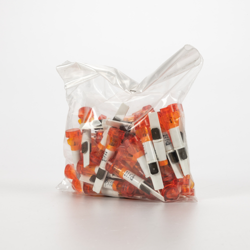 Segnalatore luminoso autobloccante · 24V · Attacco Faston · Ambra