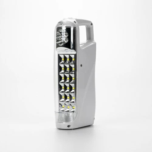 Lampada Di Emergenza DP 21 LED &ndash; Torcia Ricaricabile Portatile 800mAh, Bianco