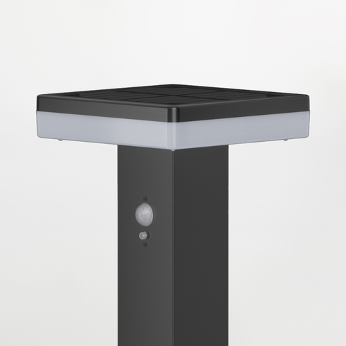 Luce da Giardino LED · Con Pannello Solare · H = 54 cm · Bollard con Rilevatore Presenza e Sensore Crepuscolare