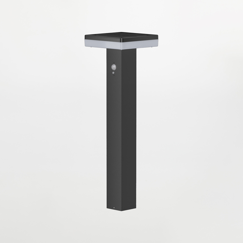 Luce da Giardino LED · Con Pannello Solare · H = 54 cm · Bollard con Rilevatore Presenza e Sensore Crepuscolare