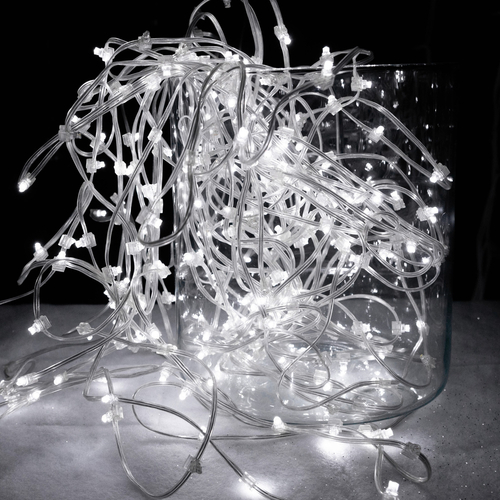 Luci di Natale · Stringa Luminosa Lampeggiante · 300 Mini LED · Bianco Puro · Per Esterno