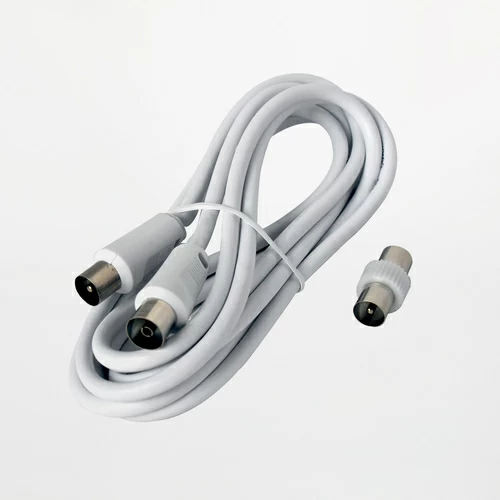 Cavo Antenna TV 2.5m - Connettori 90° Bianco, Schermatura Oro - Foto 6