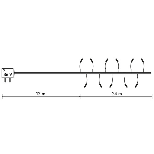 Luci di Natale · Mega Luci Pazze LED · 400 LED Blu e Bianchi · 36 metri · Per Interno e Esterno